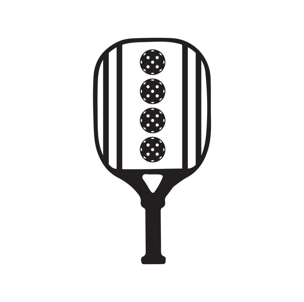 pickleball paddla vektor illustration. pickleball paddla och boll vektor, ClipArt av pickleball, pickleball fladdermus och symbol