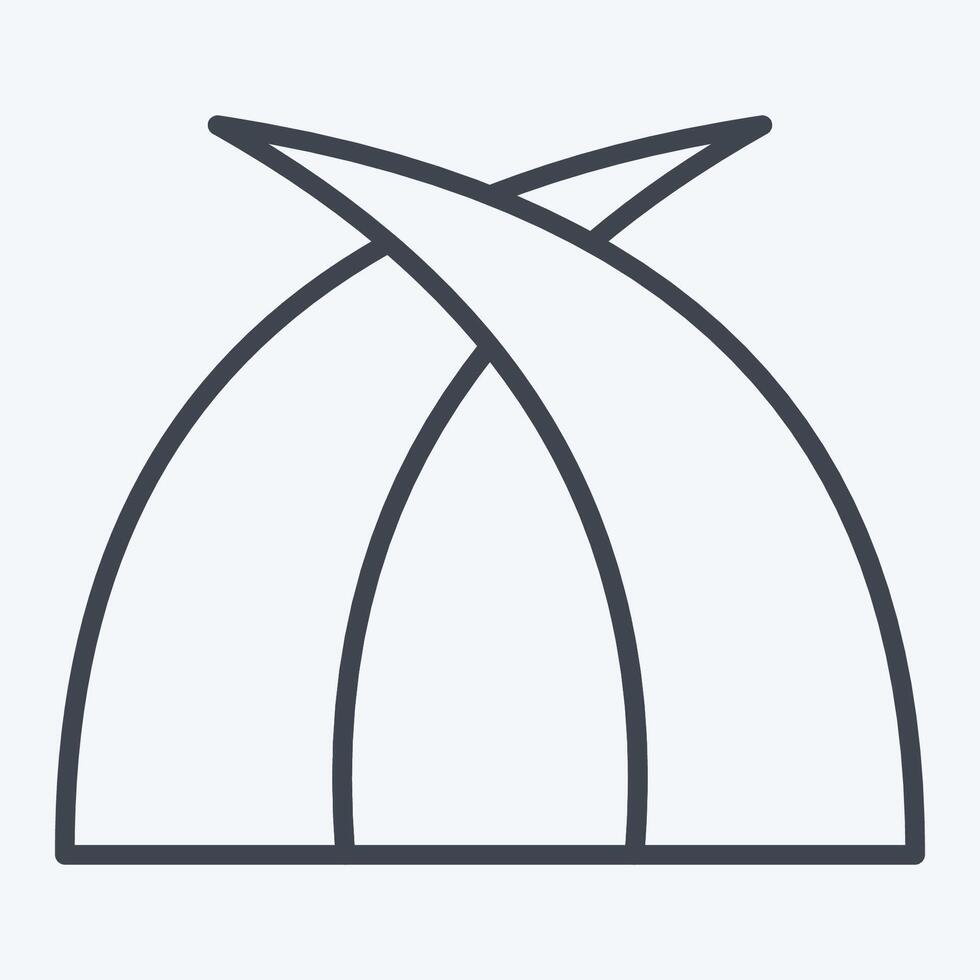 ikon mombasa betar. relaterad till kenya symbol. linje stil. enkel design redigerbar. enkel illustration vektor