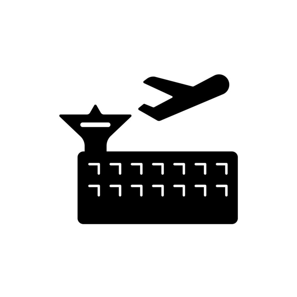 Flughafen Konzept Linie Symbol. einfach Element Illustration. Flughafen Konzept Gliederung Symbol Design. vektor