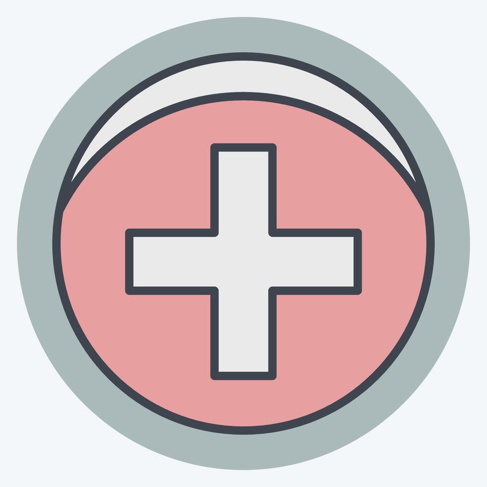 ikon apotek. relaterad till medicinsk symbol. Färg para stil. enkel design redigerbar. enkel illustration vektor