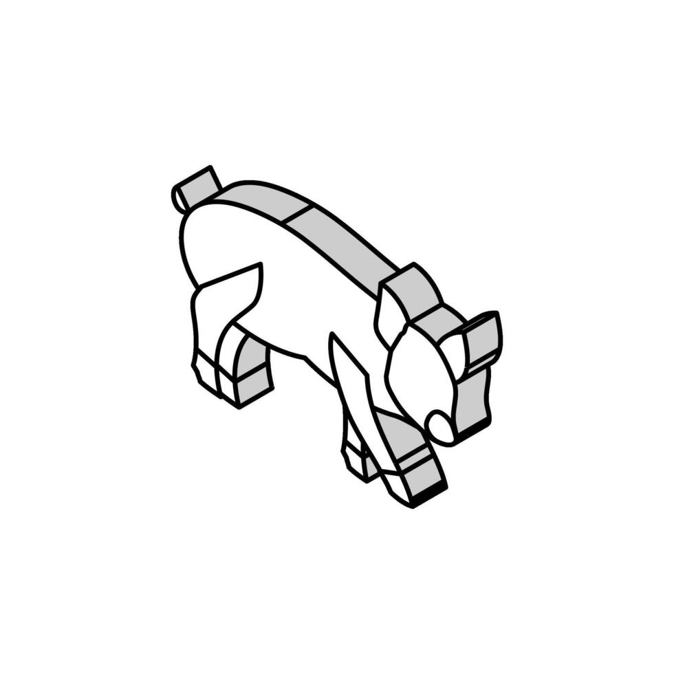 süß Ferkel Schwein Bauernhof isometrisch Symbol Vektor Illustration