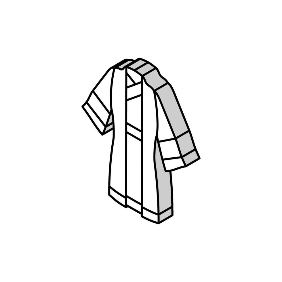 Taoist Kleid Taoismus isometrisch Symbol Vektor Illustration