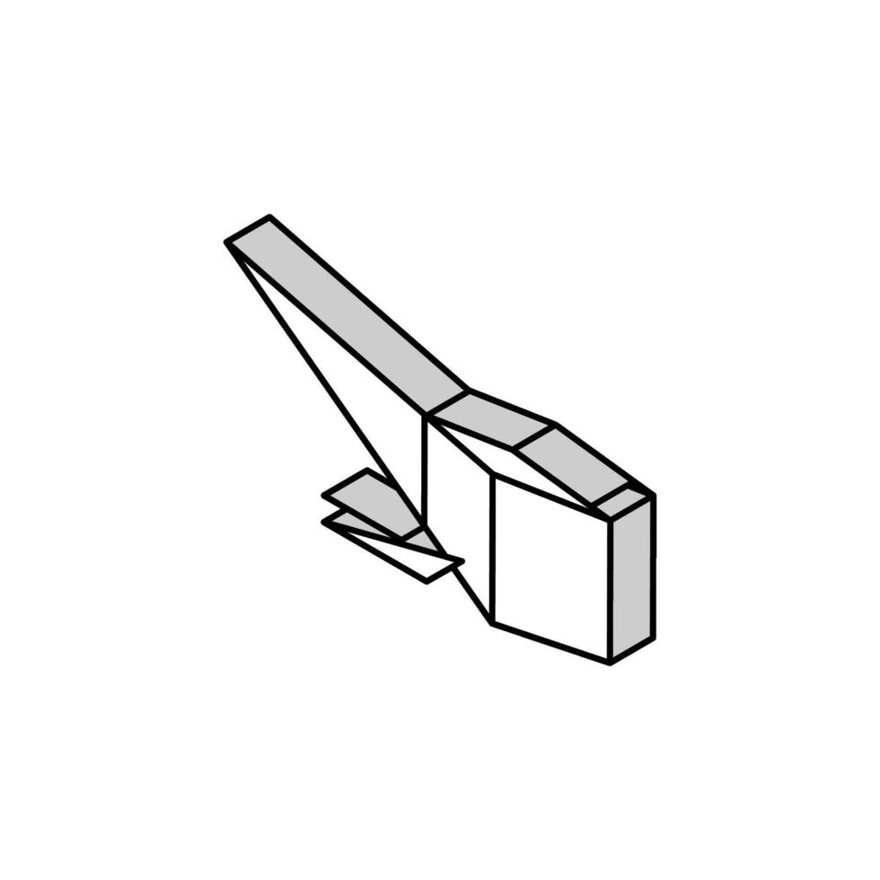 perspektiv teckning arkitektonisk författare isometrisk ikon vektor illustration