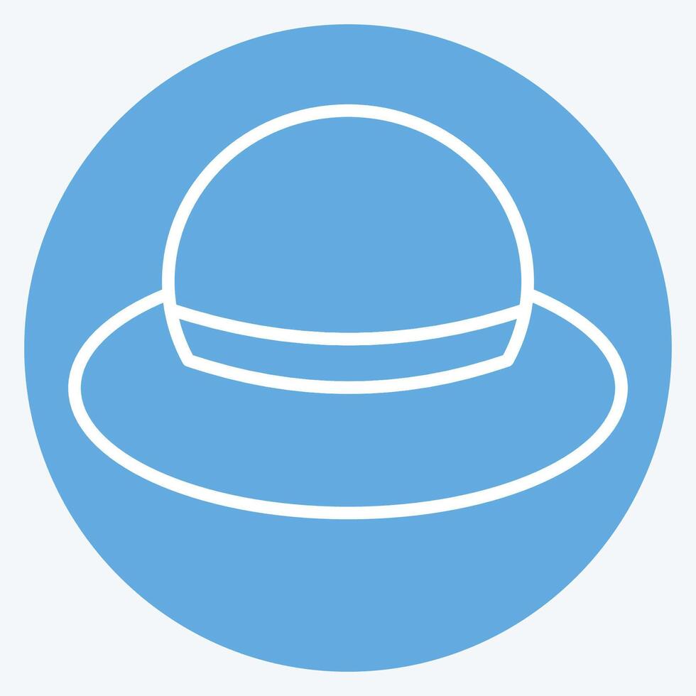 ikon hatt. relaterad till kenya symbol. blå ögon stil. enkel design redigerbar. enkel illustration vektor