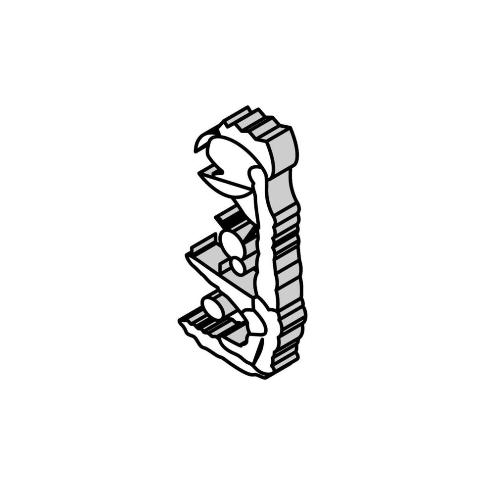 innere Alchimie Taoismus isometrisch Symbol Vektor Illustration