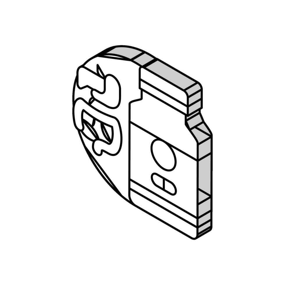 mag-tarmkanalen mediciner isometrisk ikon vektor illustration