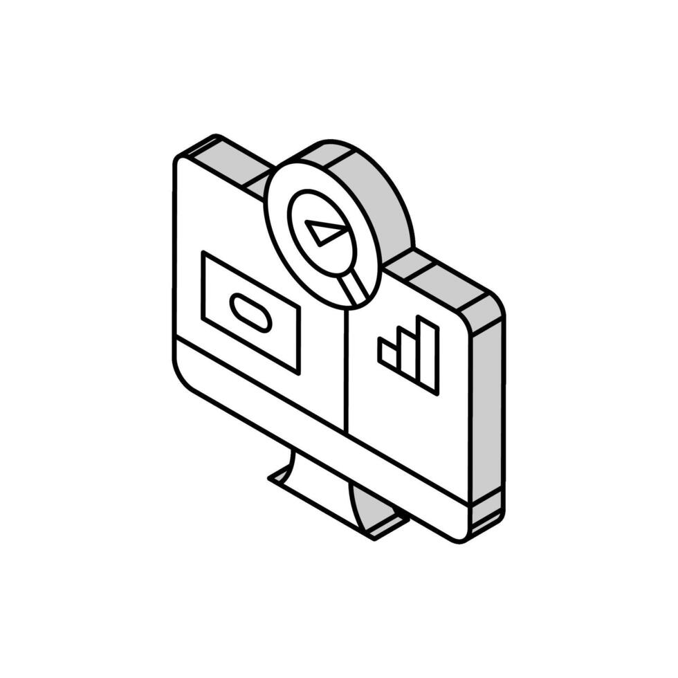 Sensor Kalibrierung Elektronik isometrisch Symbol Vektor Illustration