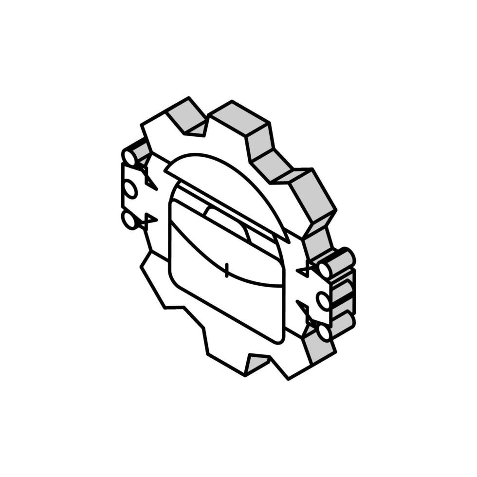 Geschäft Prozess Analytiker isometrisch Symbol Vektor Illustration