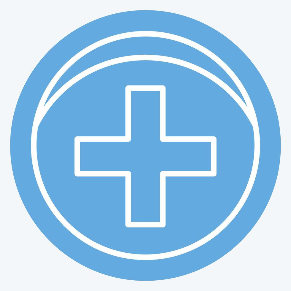 ikon apotek. relaterad till medicinsk symbol. blå ögon stil. enkel design redigerbar. enkel illustration vektor