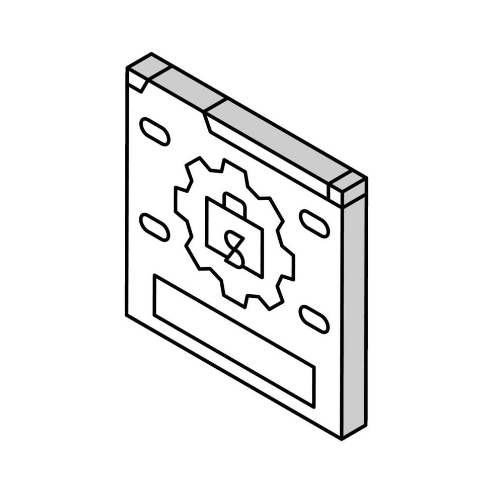 Budget Verwaltung isometrisch Symbol Vektor Illustration