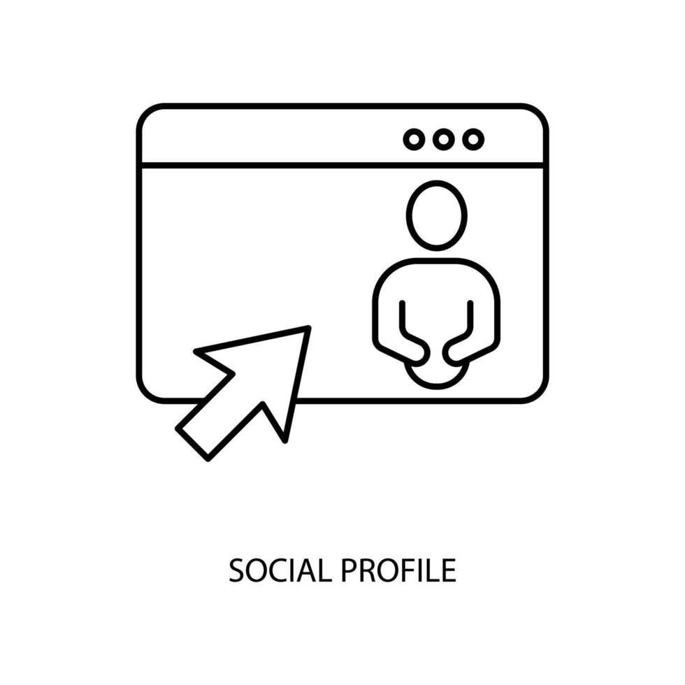 social profil begrepp linje ikon. enkel element illustration. social profil begrepp översikt symbol design. vektor