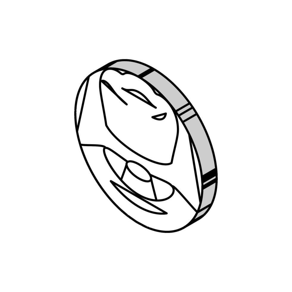 krona dental procedur isometrisk ikon vektor illustration