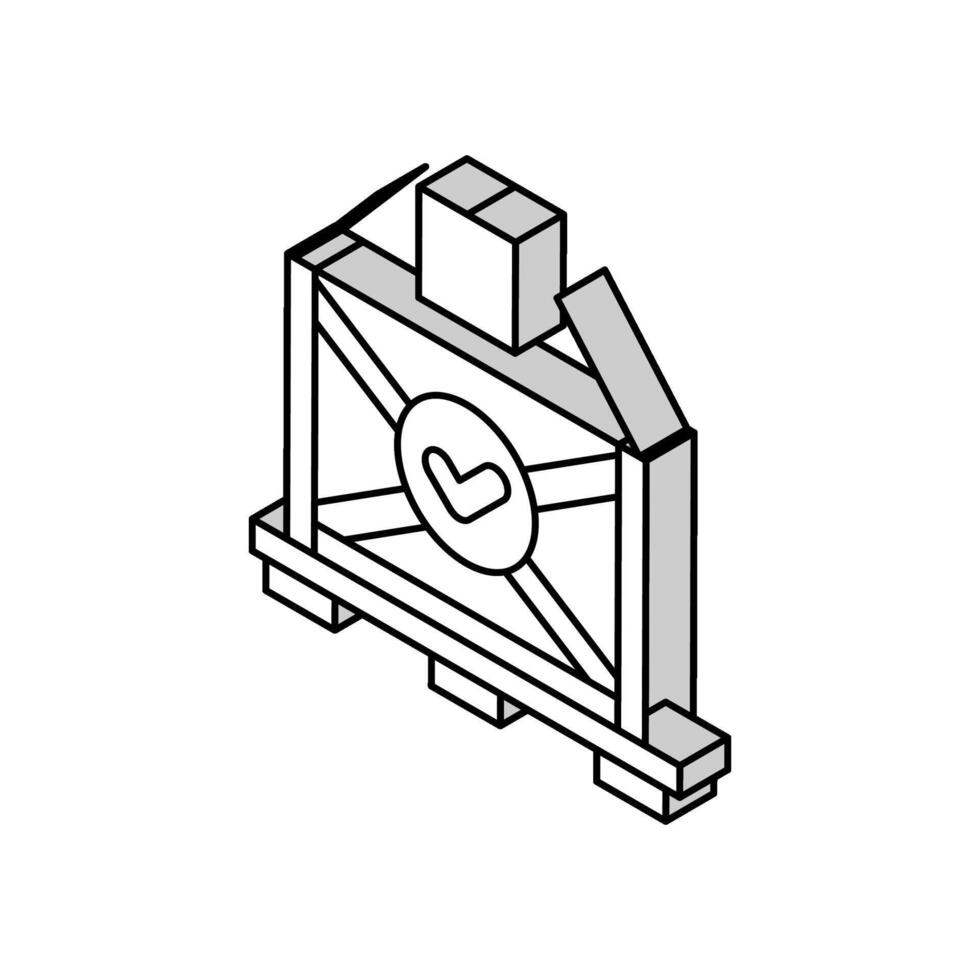 Verpackung Lösungen logistisch Manager isometrisch Symbol Vektor Illustration