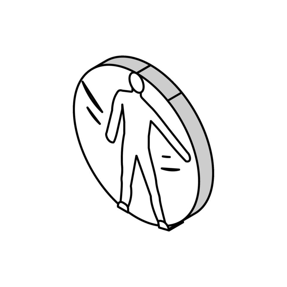 förlust balans sjukdom symptom isometrisk ikon vektor illustration