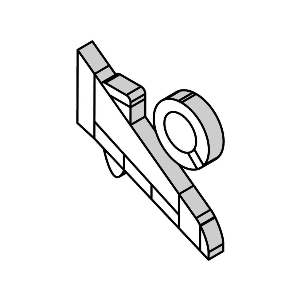 vinge inspektion flygplan isometrisk ikon vektor illustration