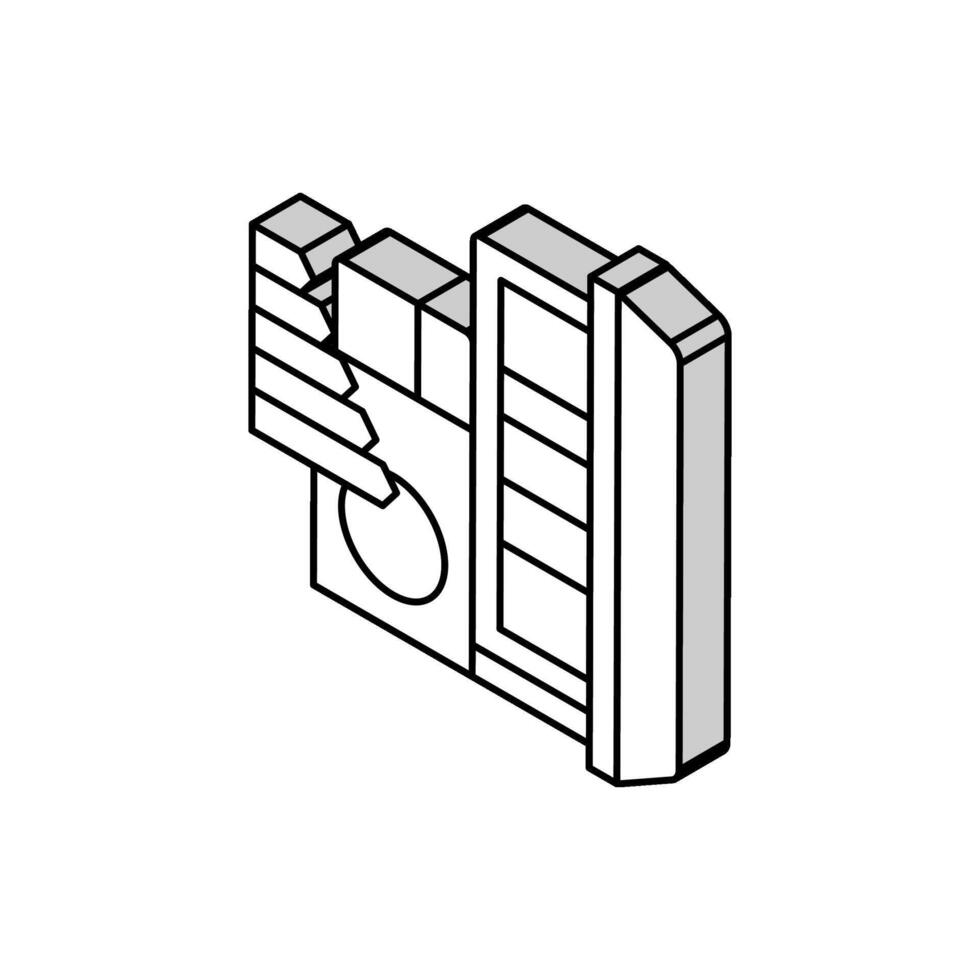 Haushaltsgeräte Energie effizient isometrisch Symbol Vektor Illustration