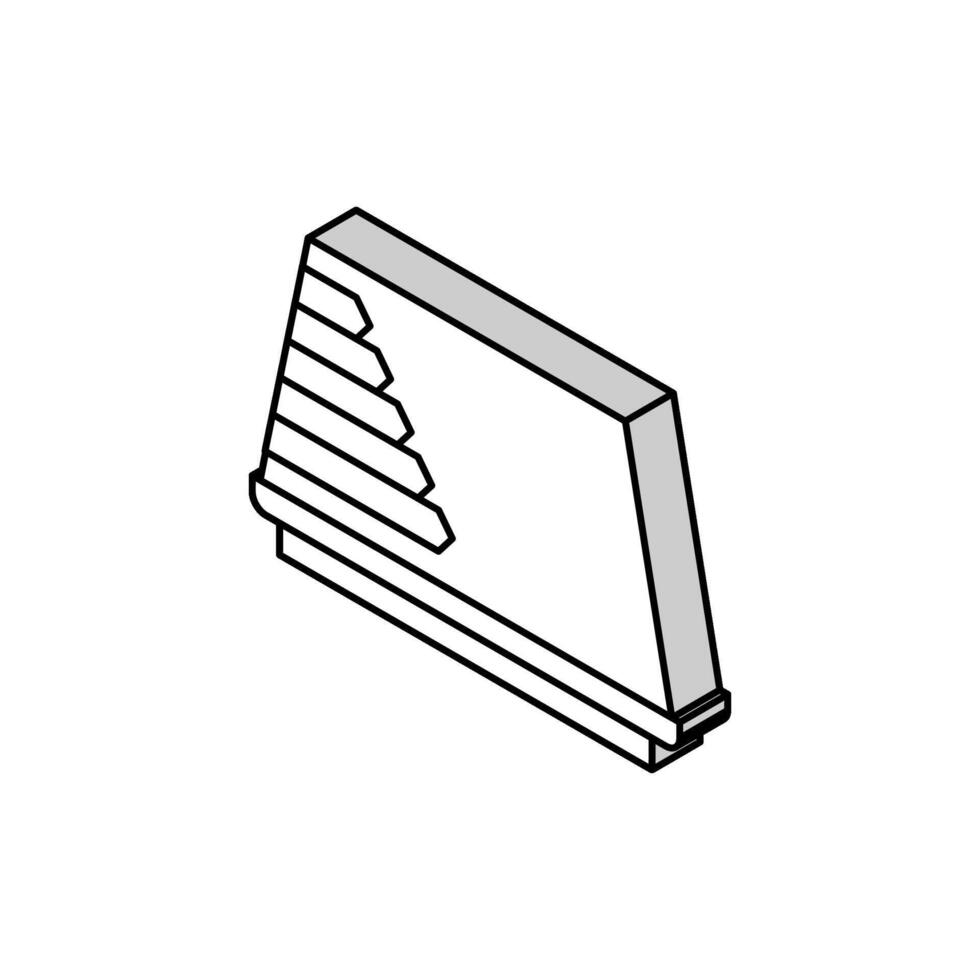 takläggning energi effektiv isometrisk ikon vektor illustration