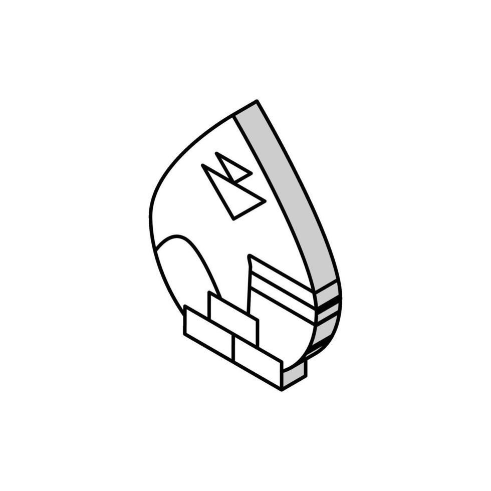 Grün Gebäude Materialien isometrisch Symbol Vektor Illustration