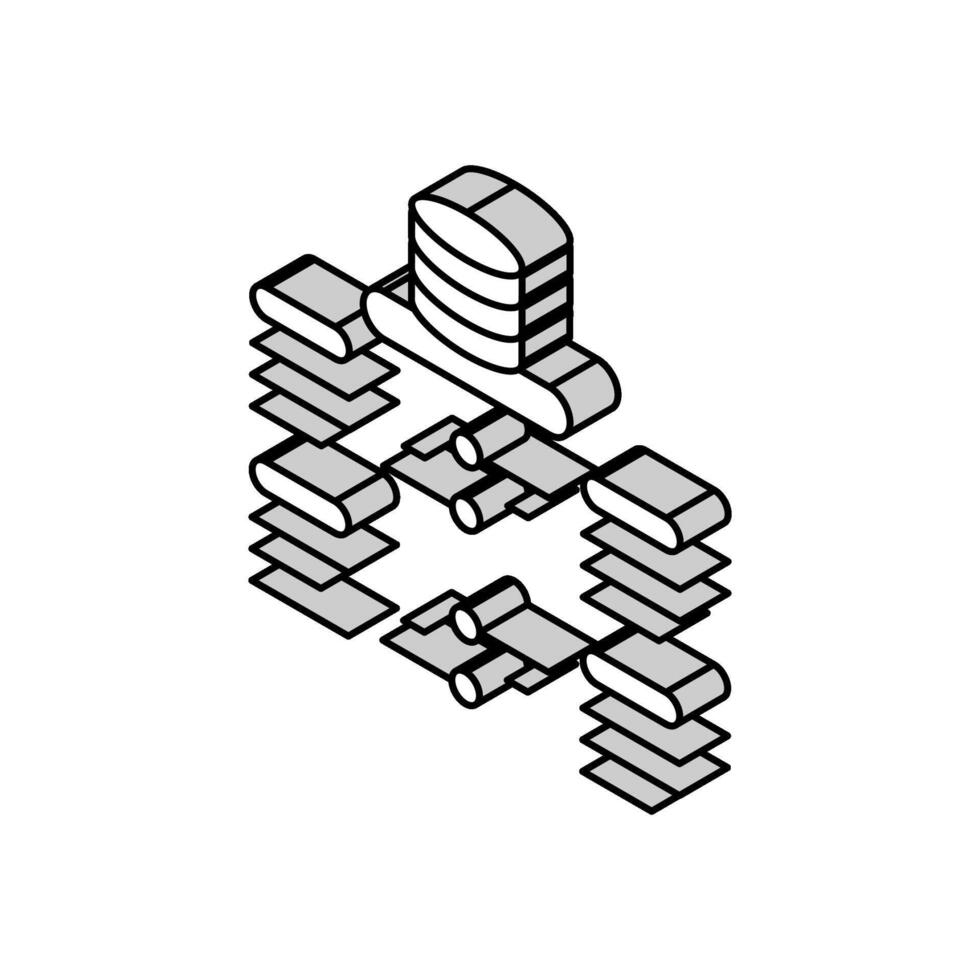 Software Einsatz isometrisch Symbol Vektor Illustration