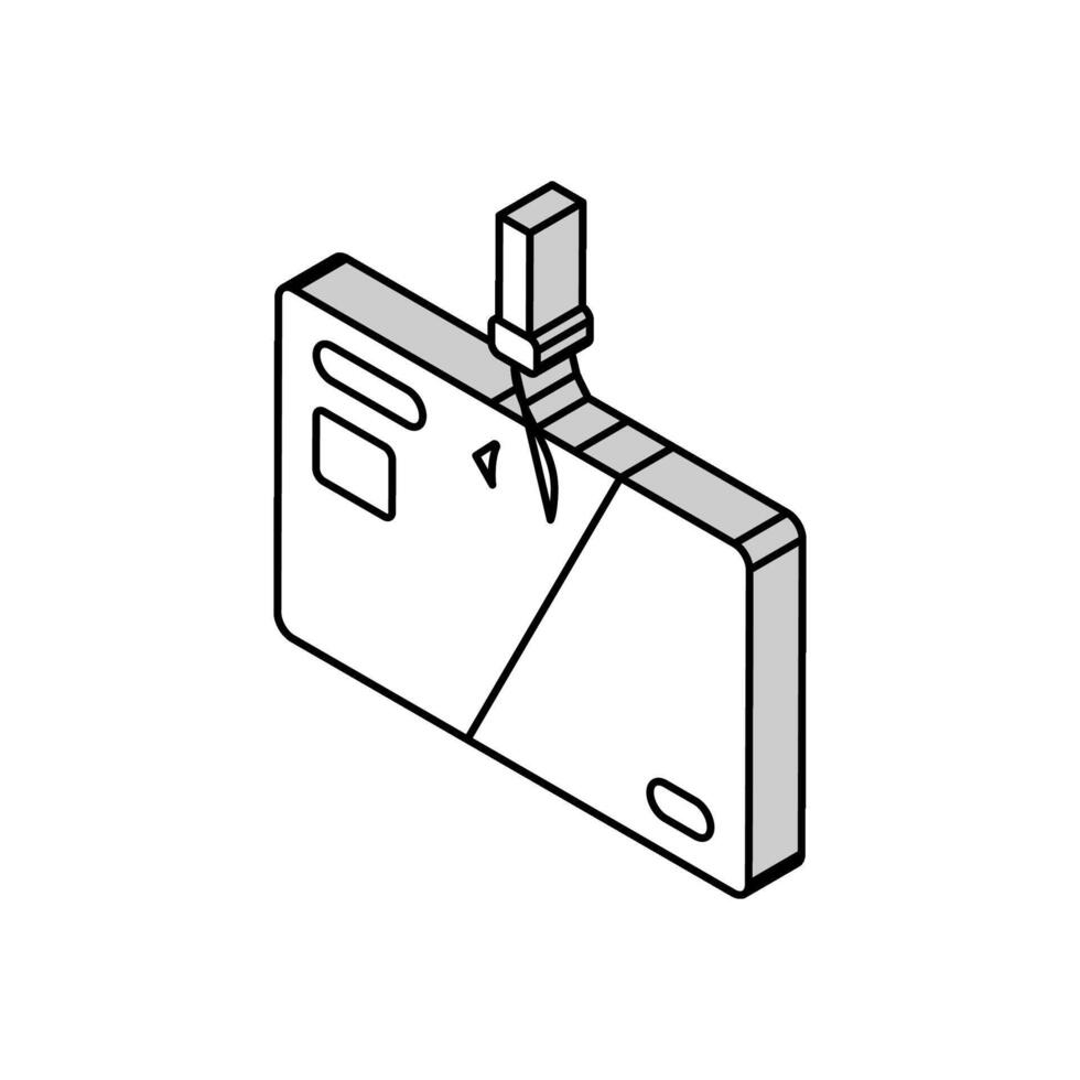 stulen kort Bank betalning isometrisk ikon vektor illustration