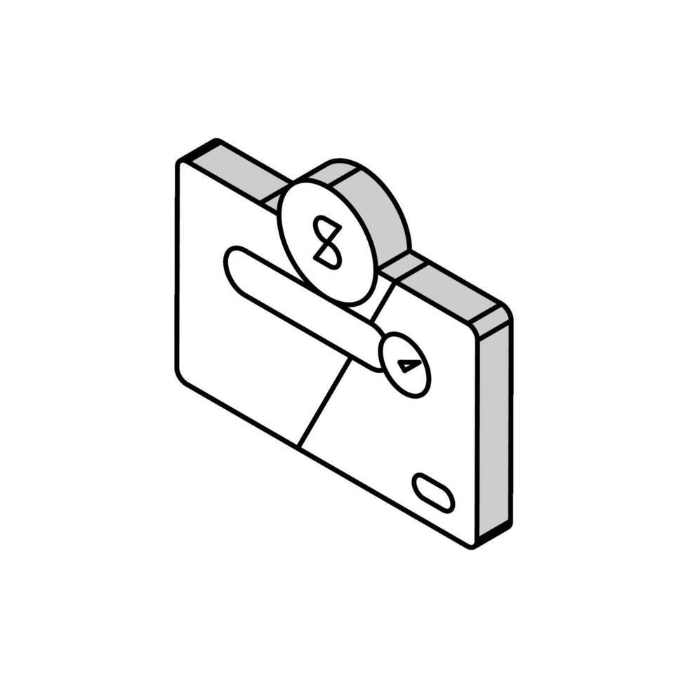 Zahlung genehmigt Bank isometrisch Symbol Vektor Illustration