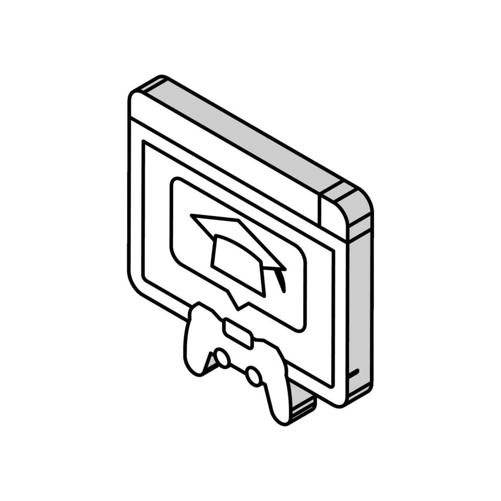 lehrreich Spiele primär Schule isometrisch Symbol Vektor Illustration