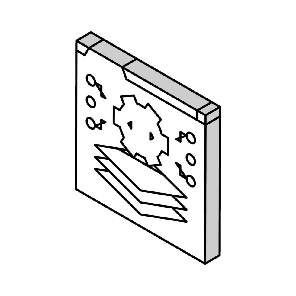 voll Stapel Entwicklung Software isometrisch Symbol Vektor Illustration