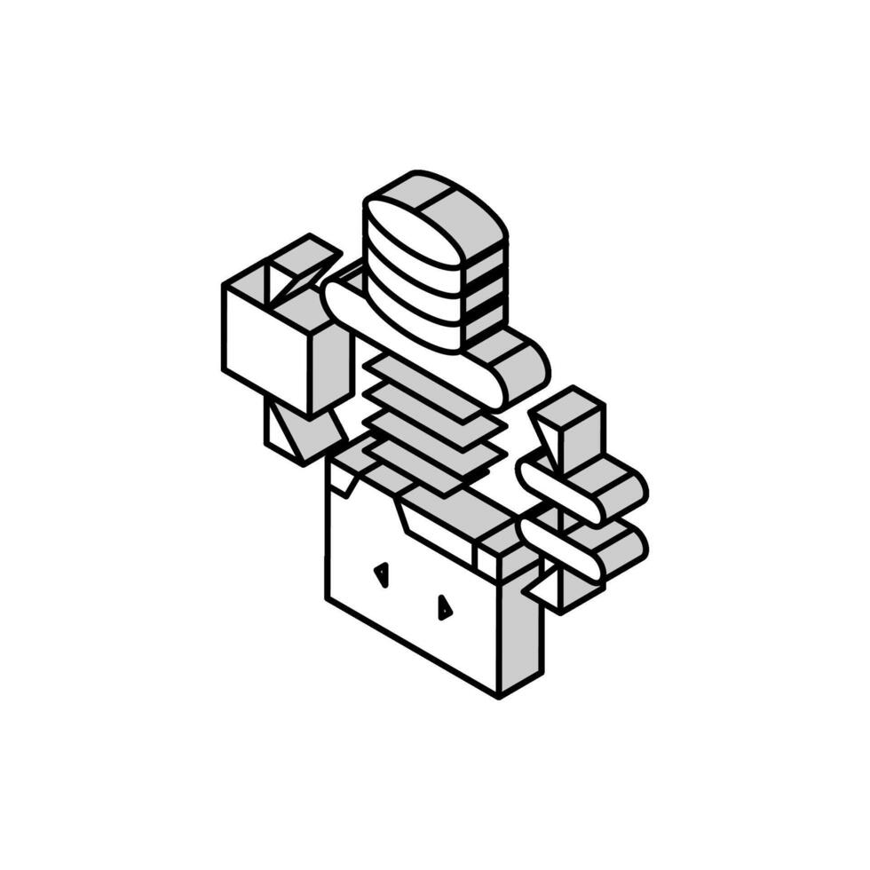 Software die Architektur isometrisch Symbol Vektor Illustration