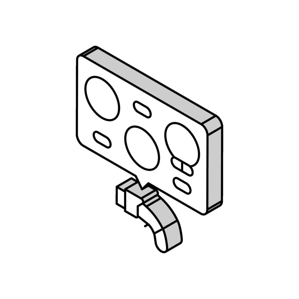 ev laddare typer elektrisk isometrisk ikon vektor illustration