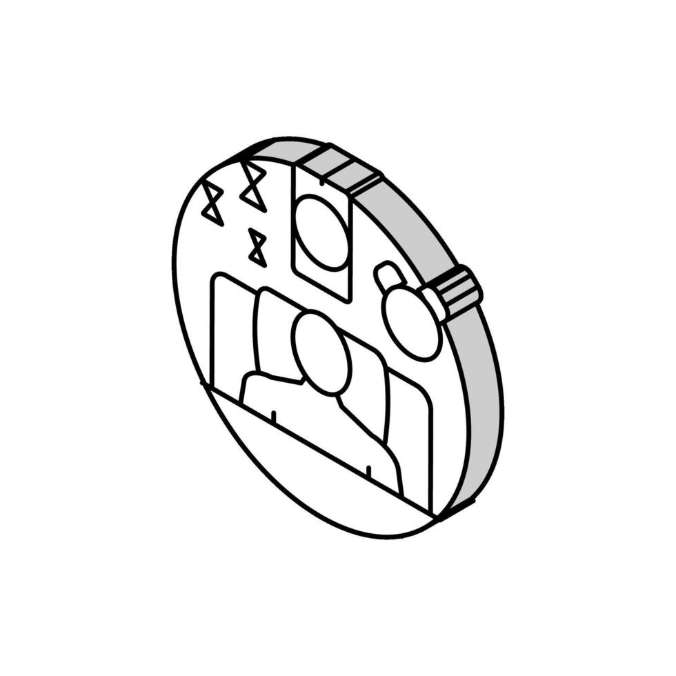 Schlaf Hygiene mental Gesundheit isometrisch Symbol Vektor Illustration