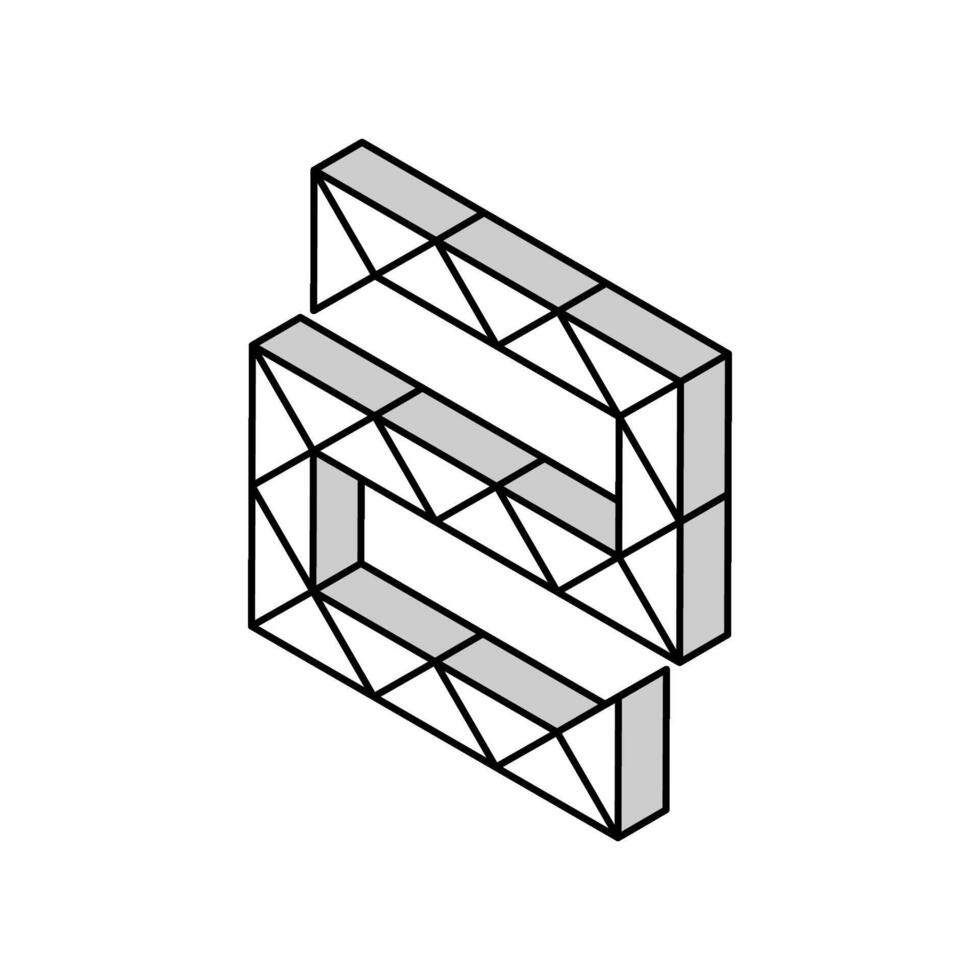 Verdrehen Spielzeug zappeln isometrisch Symbol Vektor Illustration