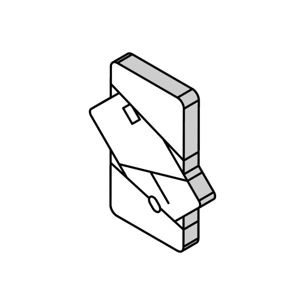 Anerkennung Karte Telefon Bank Zahlung isometrisch Symbol Vektor Illustration