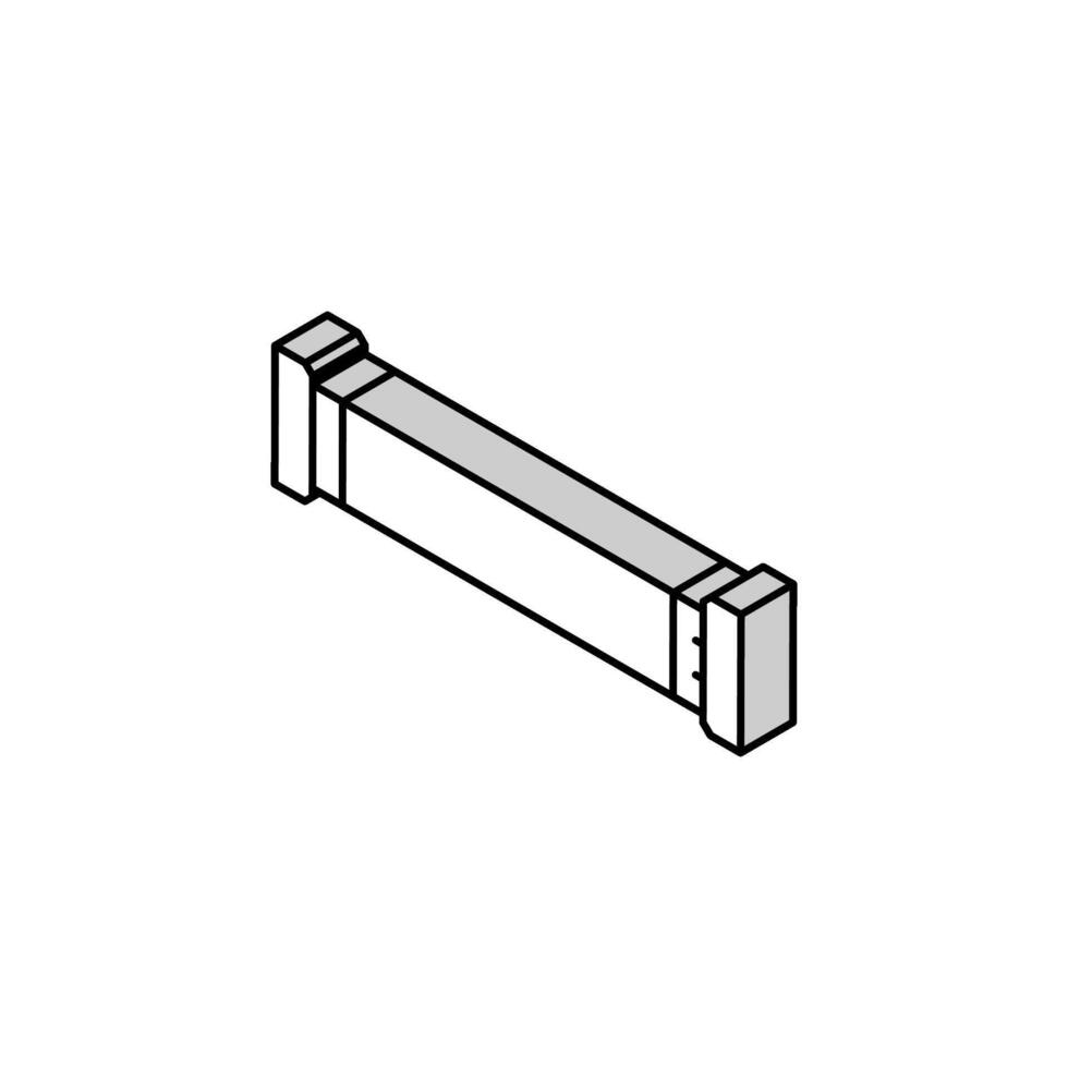 tillförsel rörledning isometrisk ikon vektor illustration