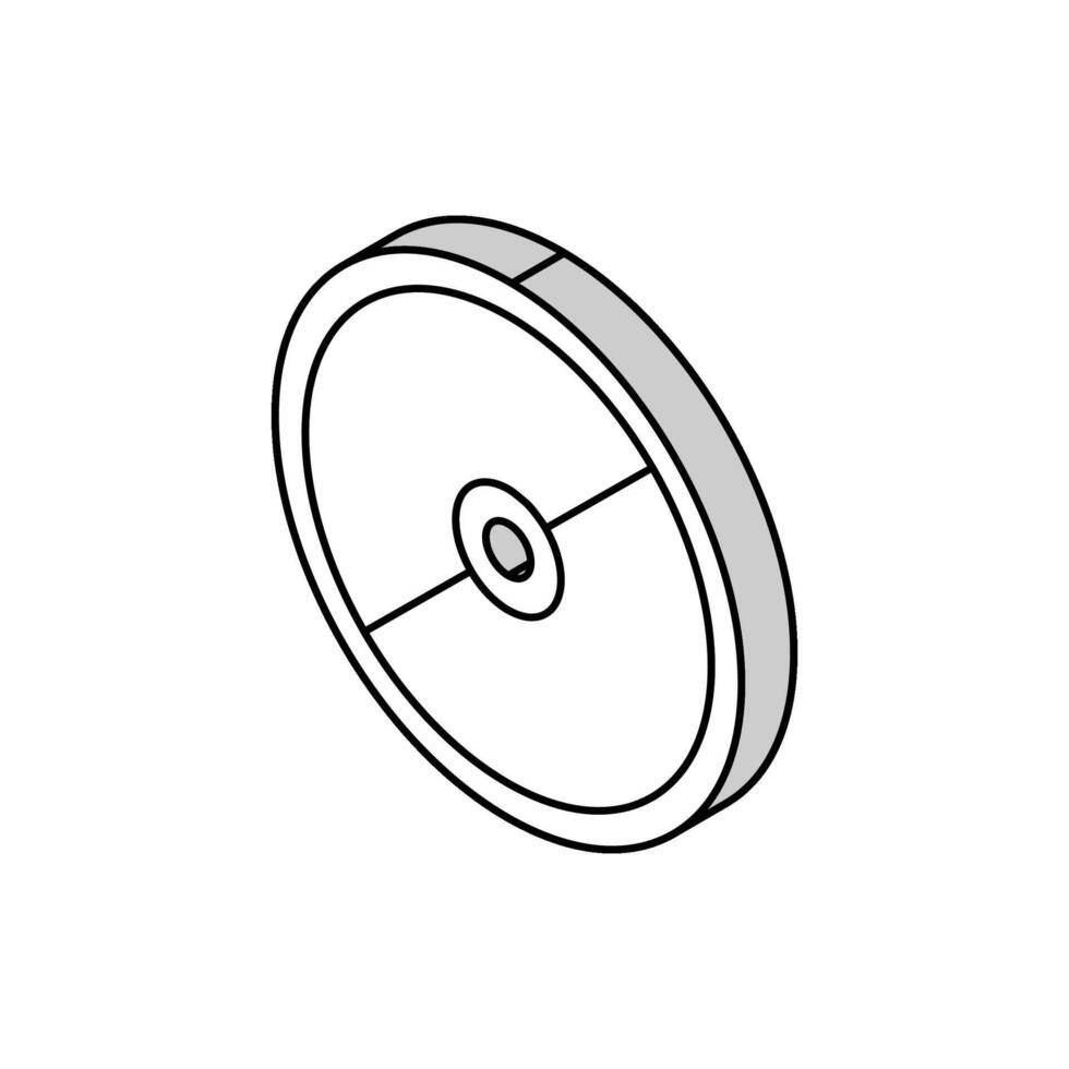 CD ladda ner fil isometrisk ikon vektor illustration