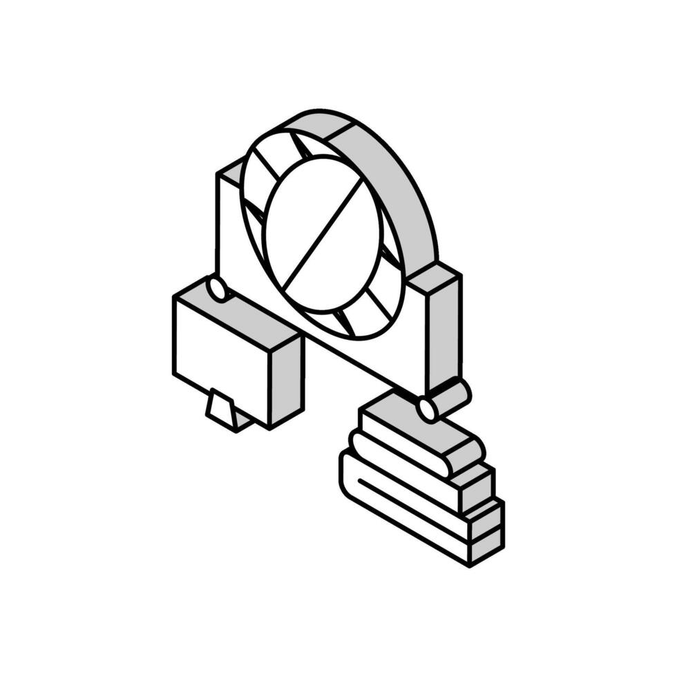 online Bildung isometrisch Symbol Vektor Illustration