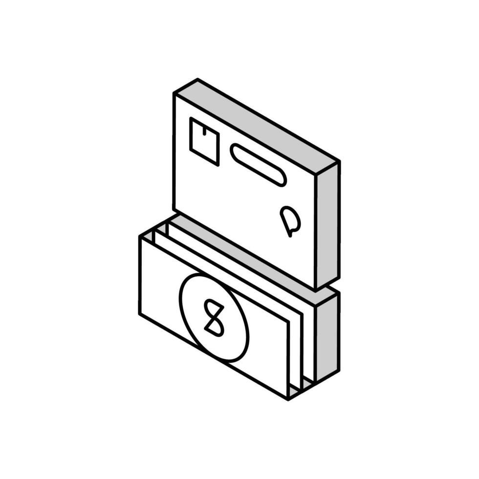 budget godkännande isometrisk ikon vektor illustration