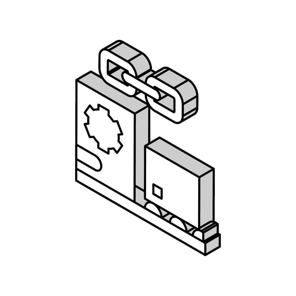 liefern Kette isometrisch Symbol Vektor Illustration