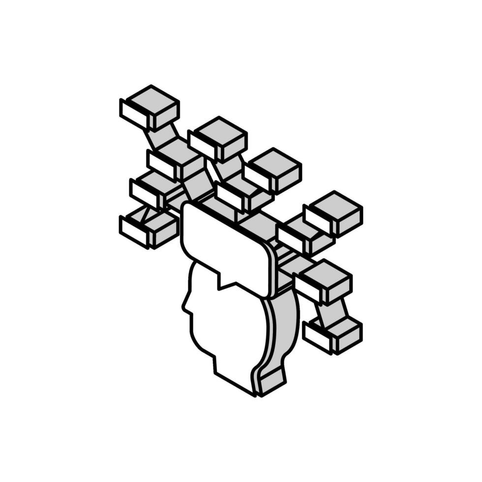 Entscheidung Theorie isometrisch Symbol Vektor Illustration