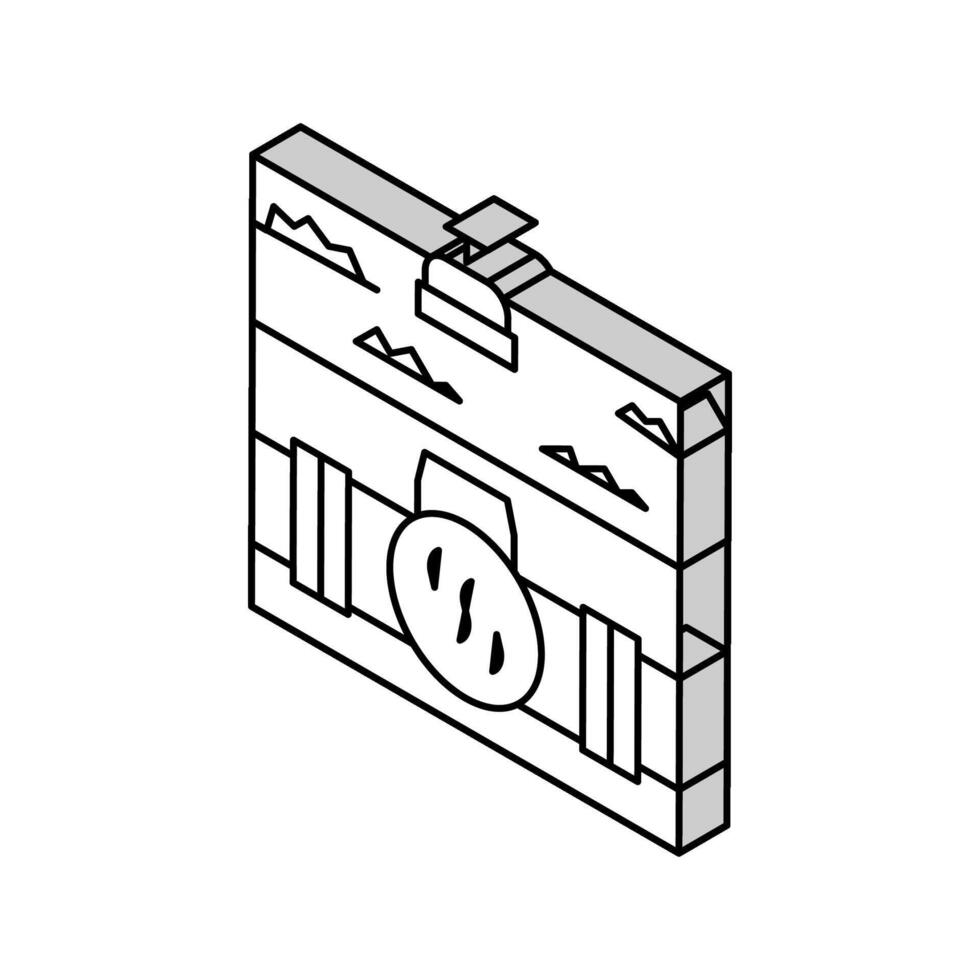 Gas Kommunikation Land isometrisch Symbol Vektor Illustration