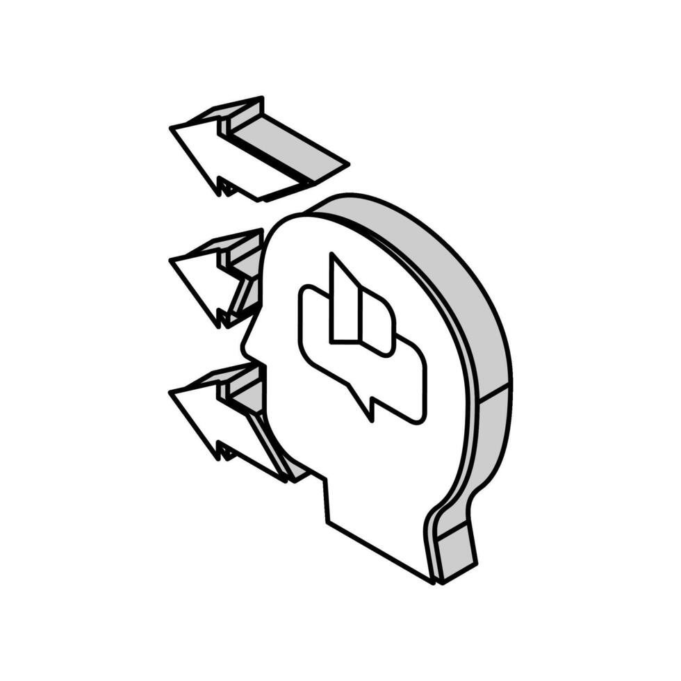 politisk filosofi isometrisk ikon vektor illustration