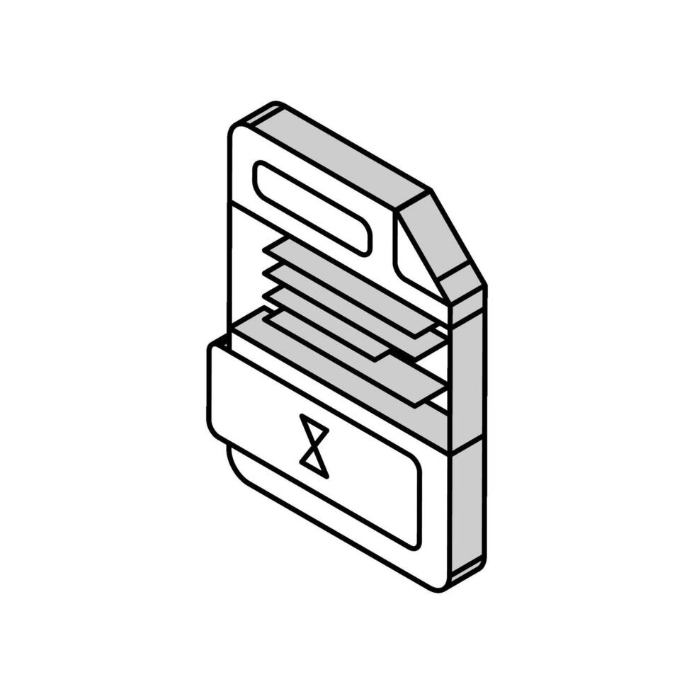TXT Datei Format dokumentieren isometrisch Symbol Vektor Illustration