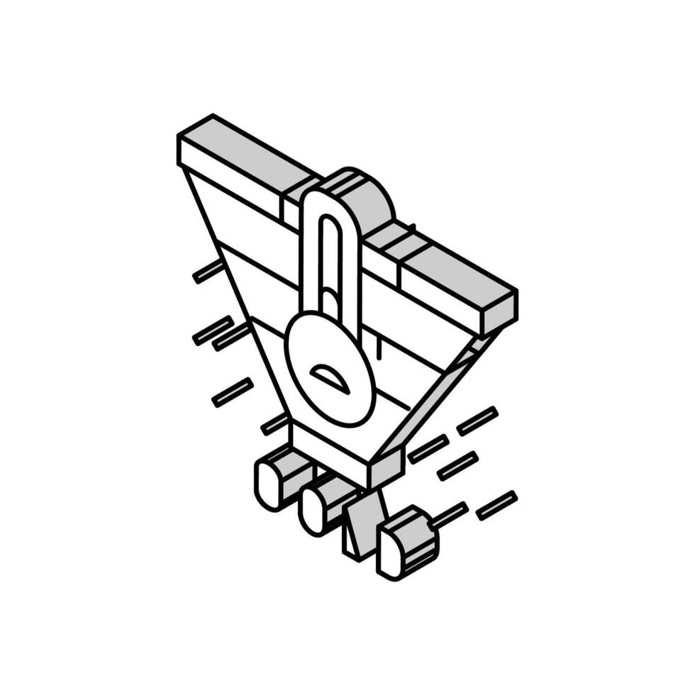 kalt führt isometrisch Symbol Vektor Illustration