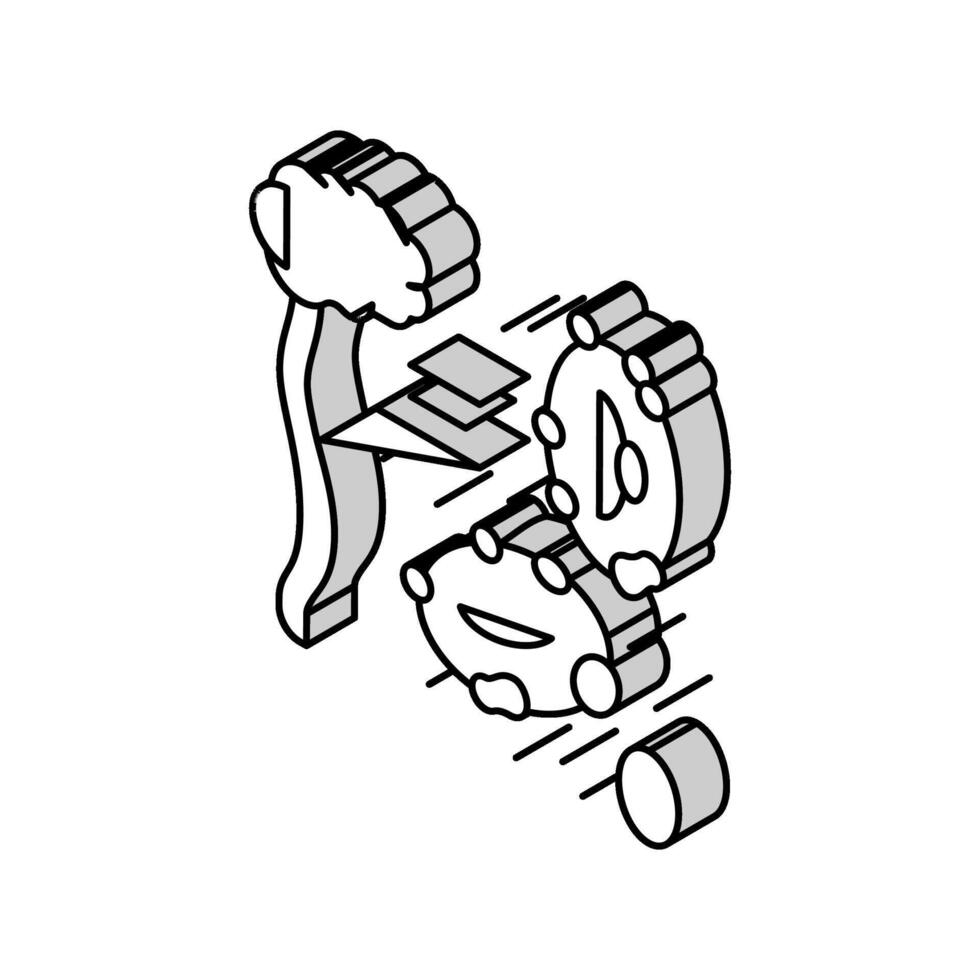 sideroblastisk anemi sjuk isometrisk ikon vektor illustration