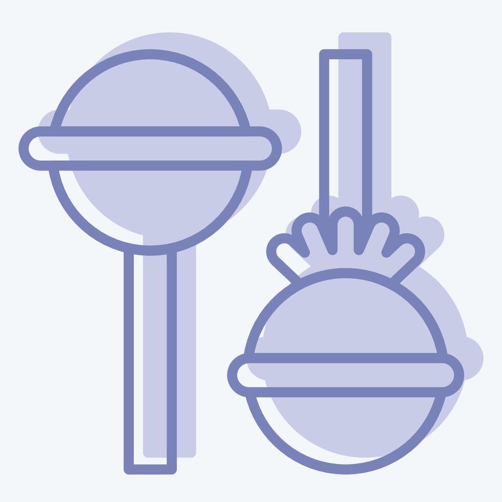 ikon lolipop. relaterad till snabb mat symbol. två tona stil. enkel design redigerbar. enkel illustration vektor