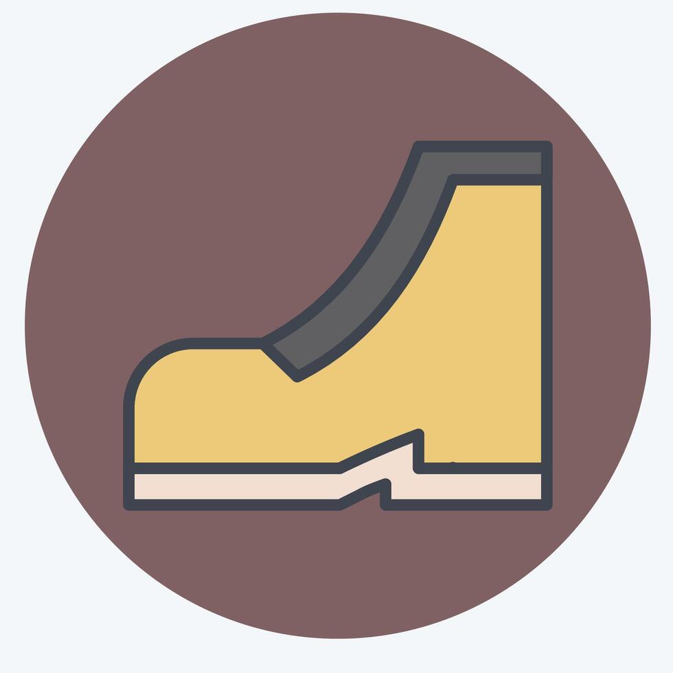 Symbol Schuhe. verbunden zu Mode Symbol. Farbe Kamerad Stil. einfach Design editierbar. einfach Illustration vektor