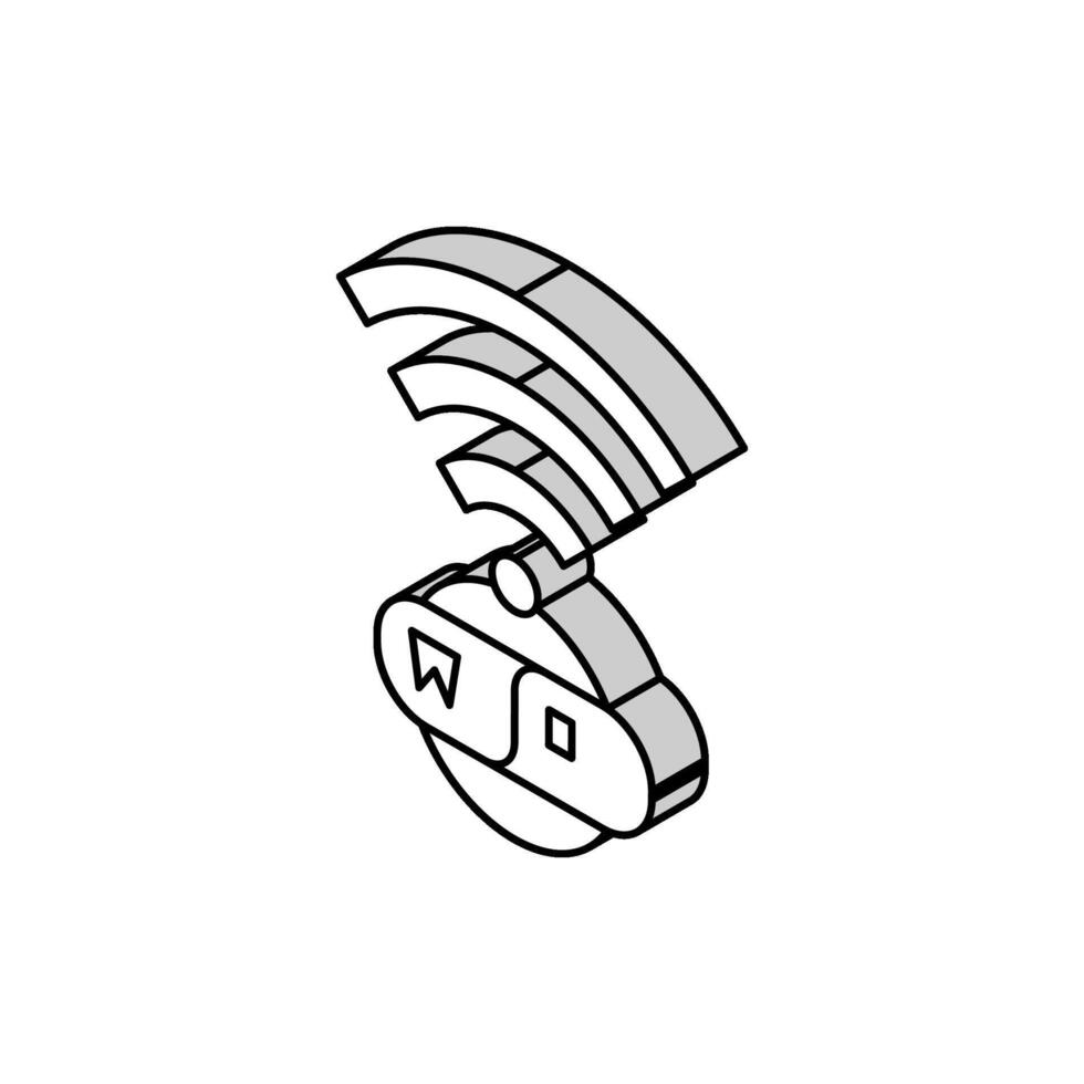 kabellos W-lan Verbindung isometrisch Symbol Vektor Illustration