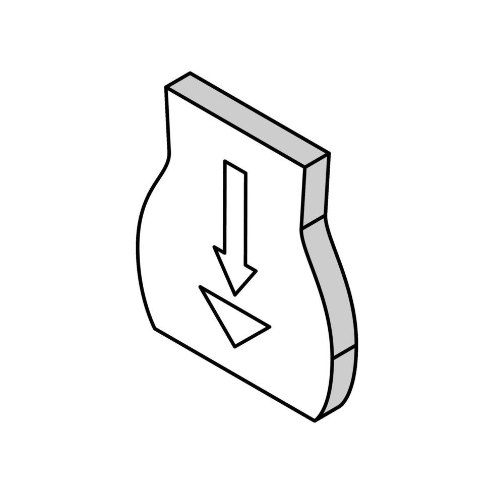 Verdauung System isometrisch Symbol Vektor Illustration