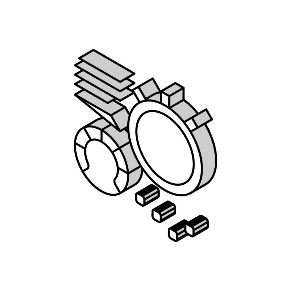 Zeit zum verdienen Geld die Einstellungen und optimieren isometrisch Symbol Vektor Illustration