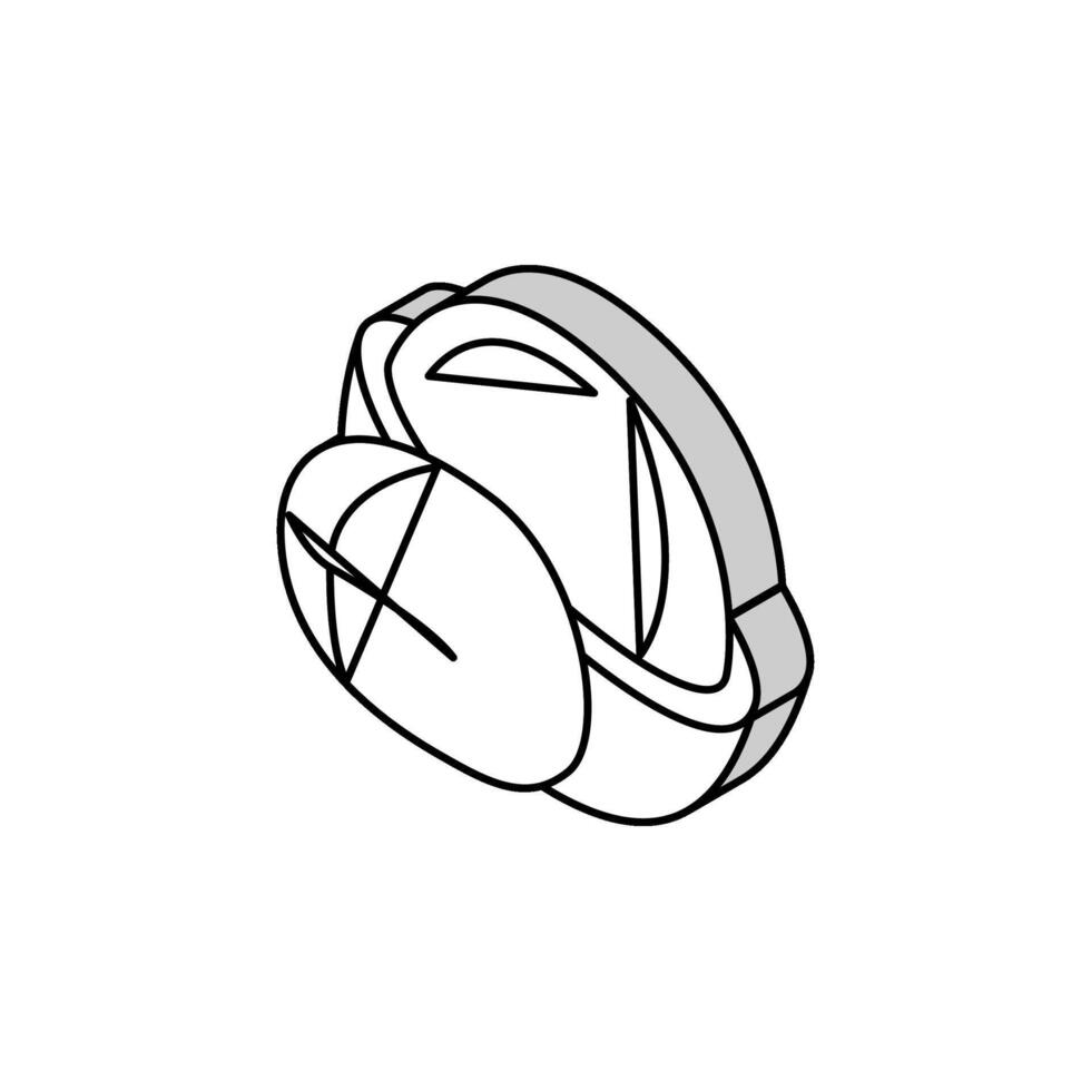 macadamia nöt isometrisk ikon vektor illustration