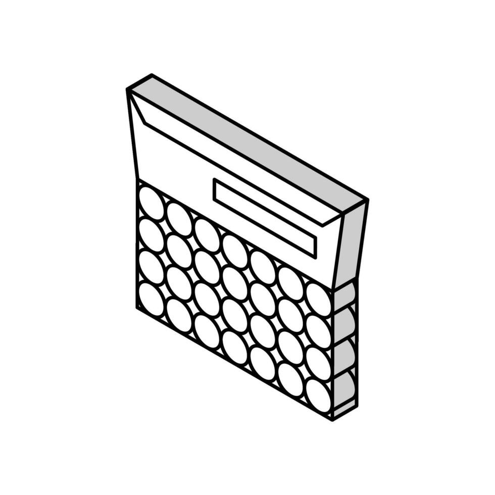 kula låda isometrisk ikon vektor illustration